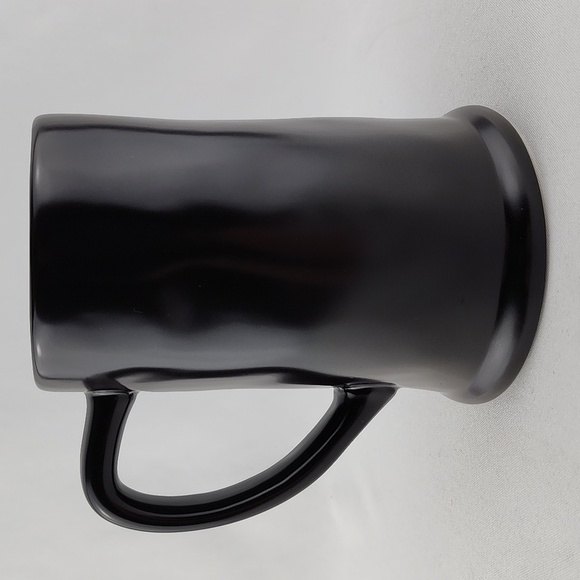 Rae Dunn Tall Black Beer  Stein Mug White Large Letters Engraved BEER - Picture 4 of 9